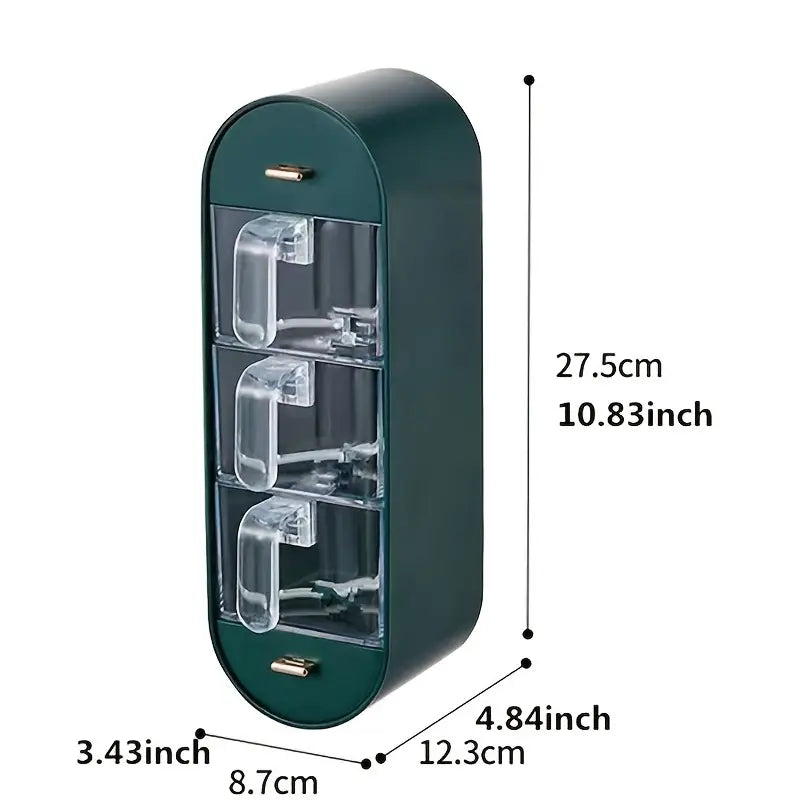 Wall-mounted Multi-compartment Seasoning Storage Box