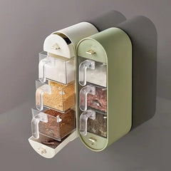 Wall-mounted Multi-compartment Seasoning Storage Box
