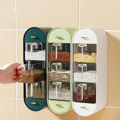 Wall-mounted Multi-compartment Seasoning Storage Box